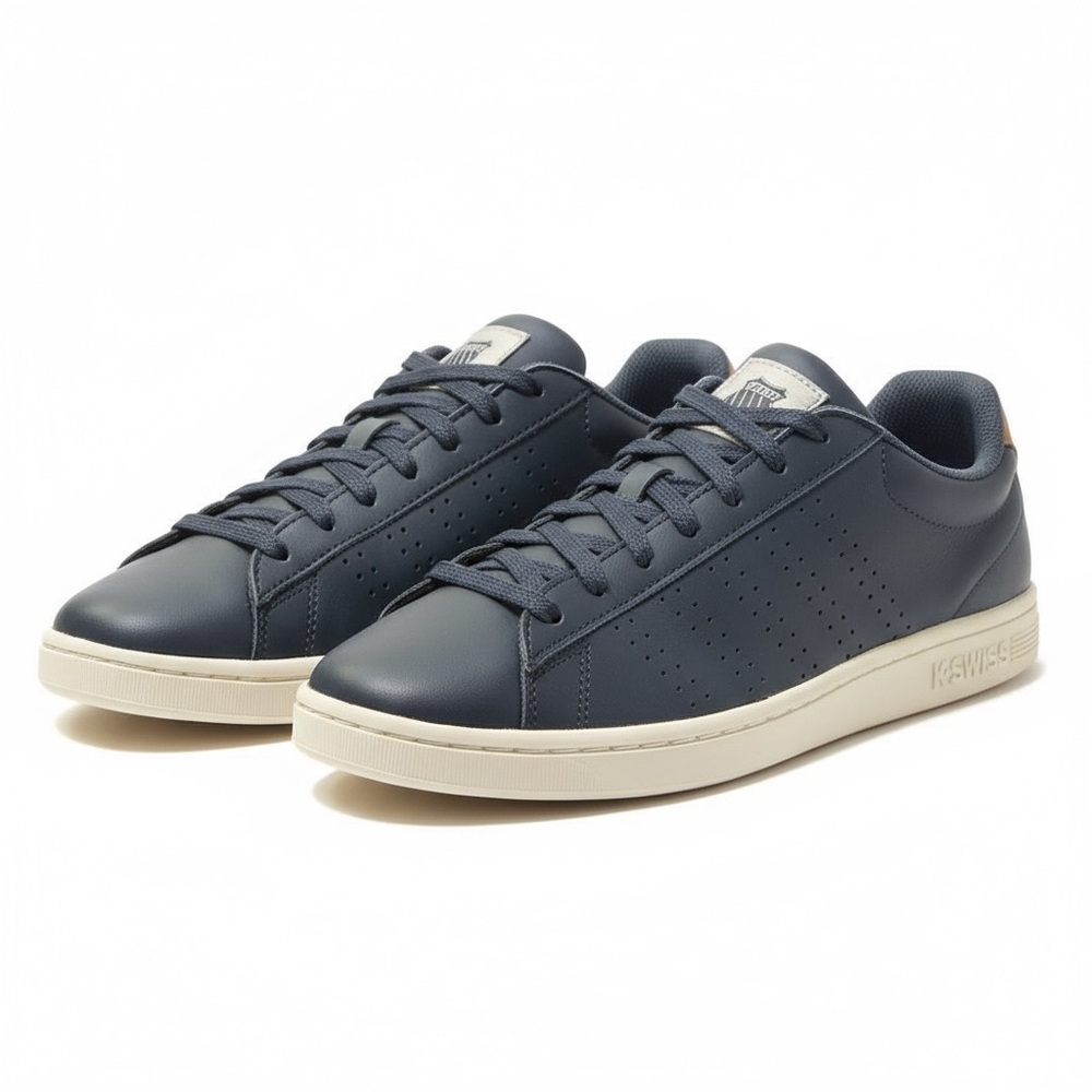 👟 K-Swiss Men’s Court Pro‎ II CMF Sneakers | Navy & Tan | Size 12